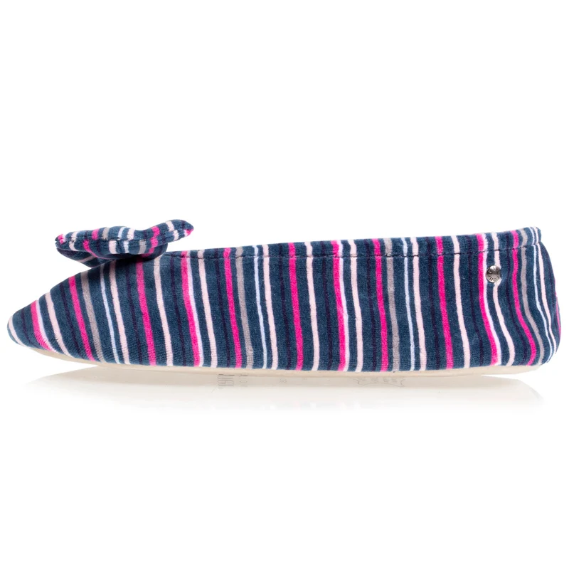 Chaussons ballerines Femme Rayures Bleues