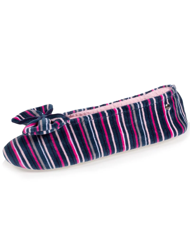 Chaussons ballerines Femme Rayures Bleues