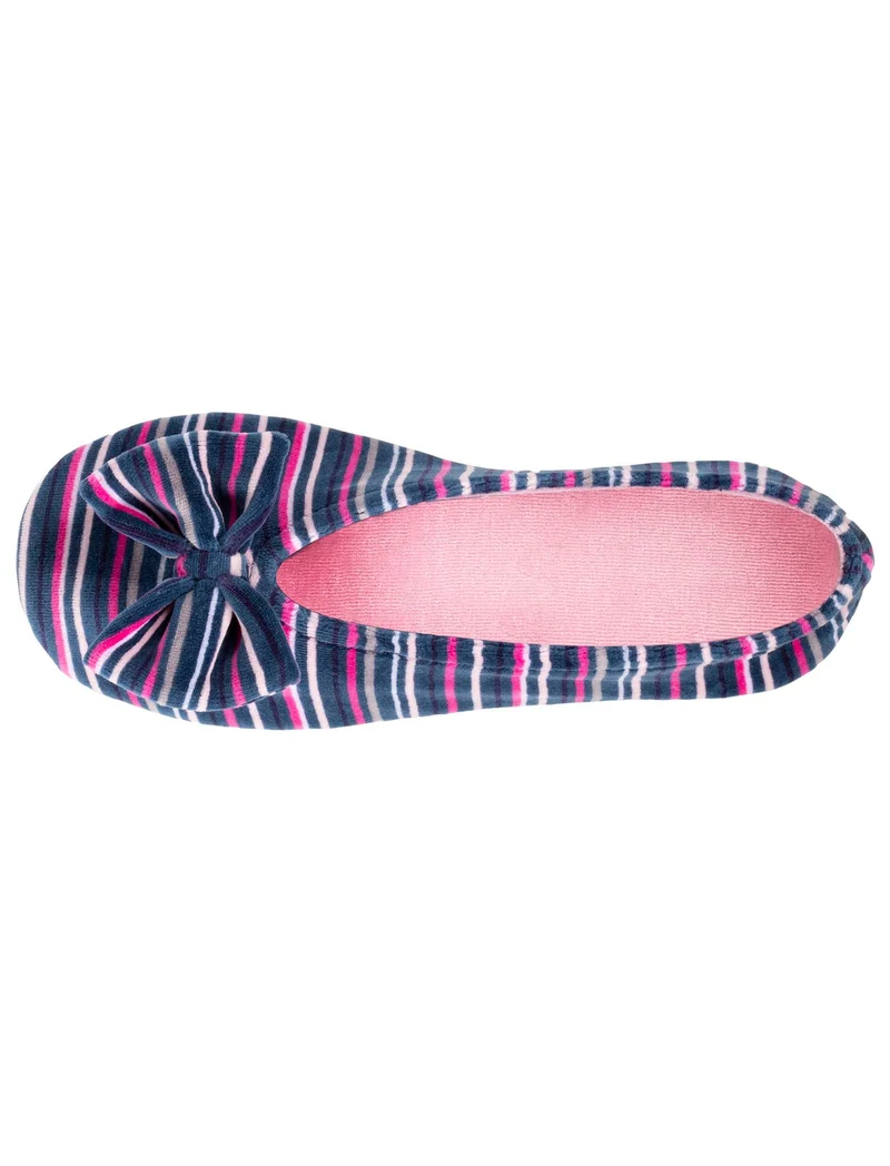 Chaussons ballerines Femme Rayures Bleues