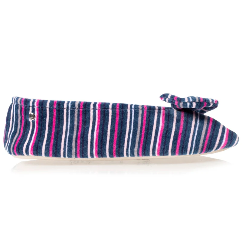 Chaussons ballerines Femme Rayures Bleues