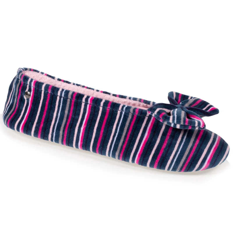 Chaussons ballerines Femme Rayures Bleues