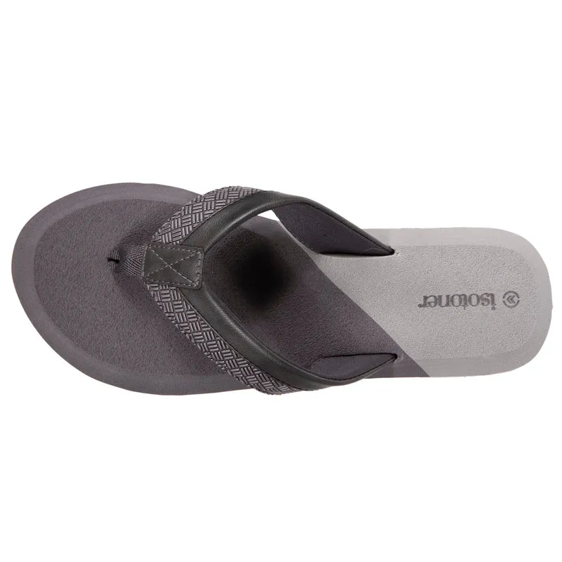 Tongs Homme tressées bicolores Grises