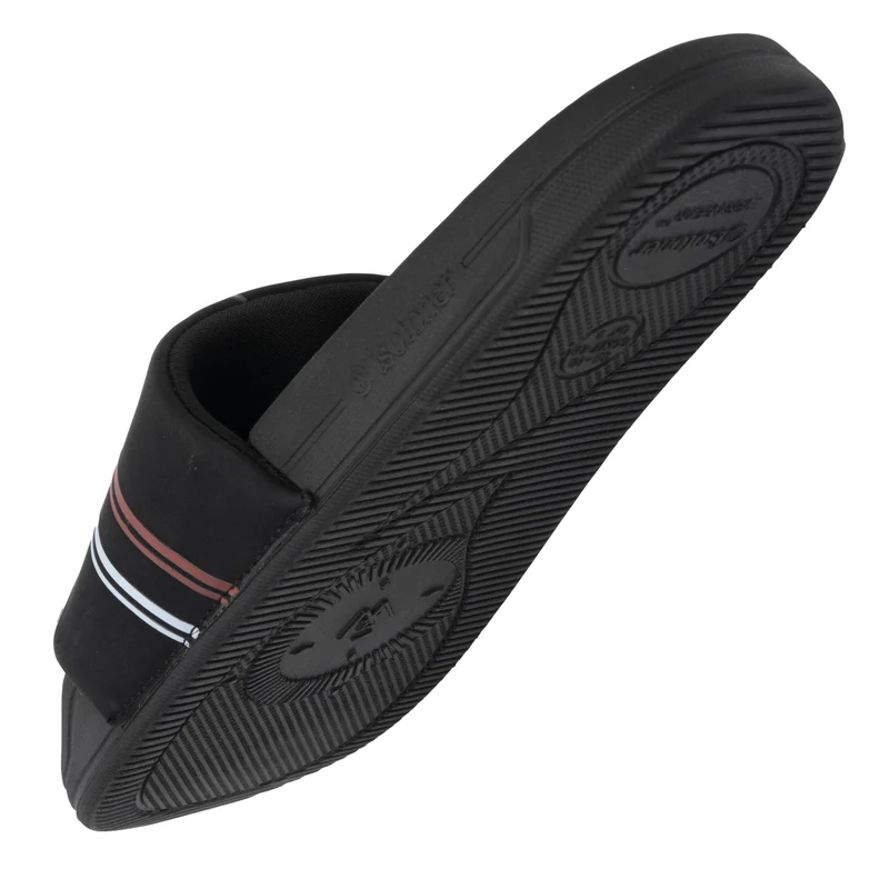 Mules claquettes Homme Noir logo confort