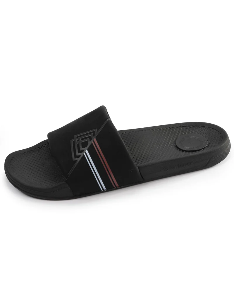 Mules claquettes Homme Noir logo confort