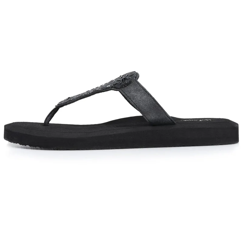 Tongs Femme YOGA sophistiquée Noir