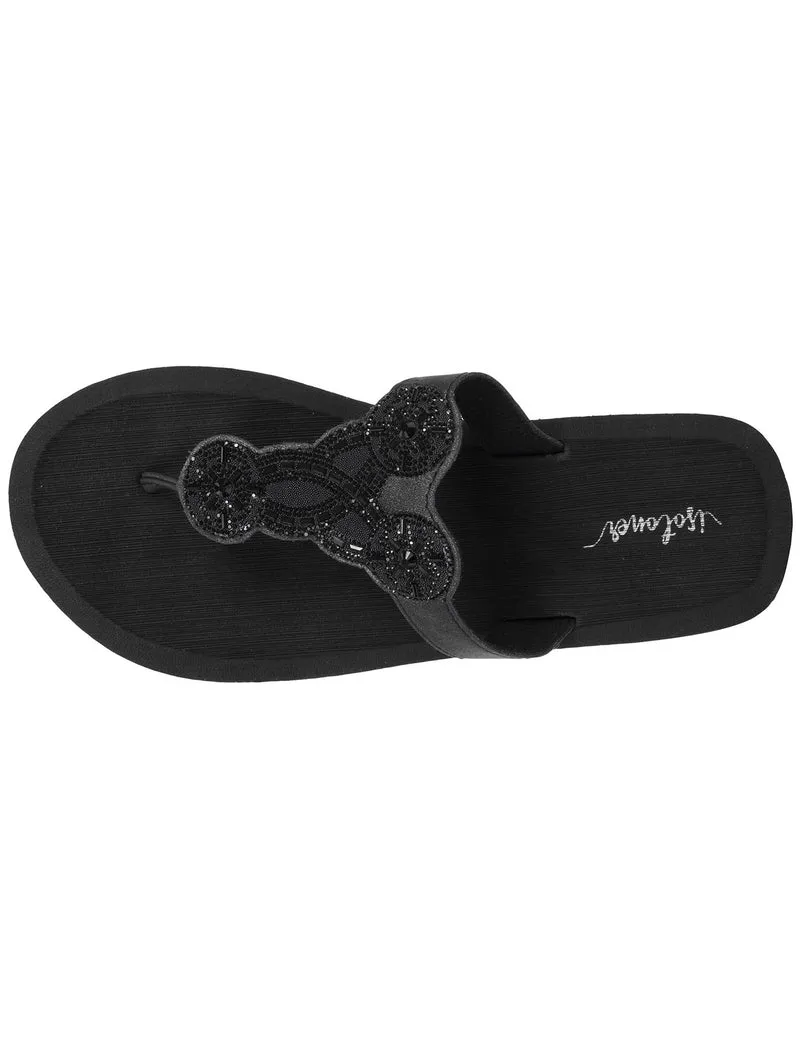 Tongs Femme YOGA sophistiquée Noir