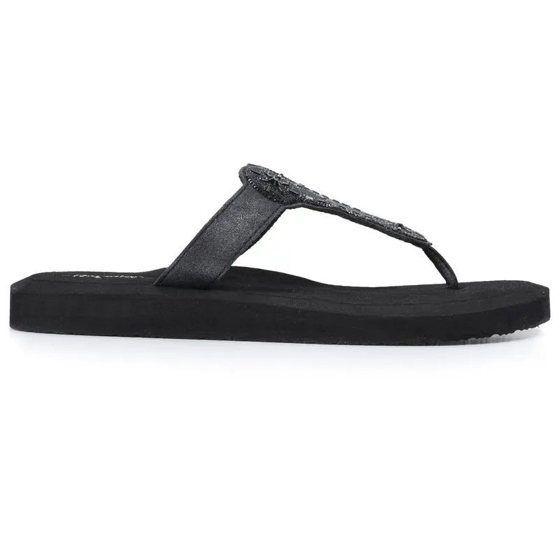 Tongs Femme YOGA sophistiquée Noir