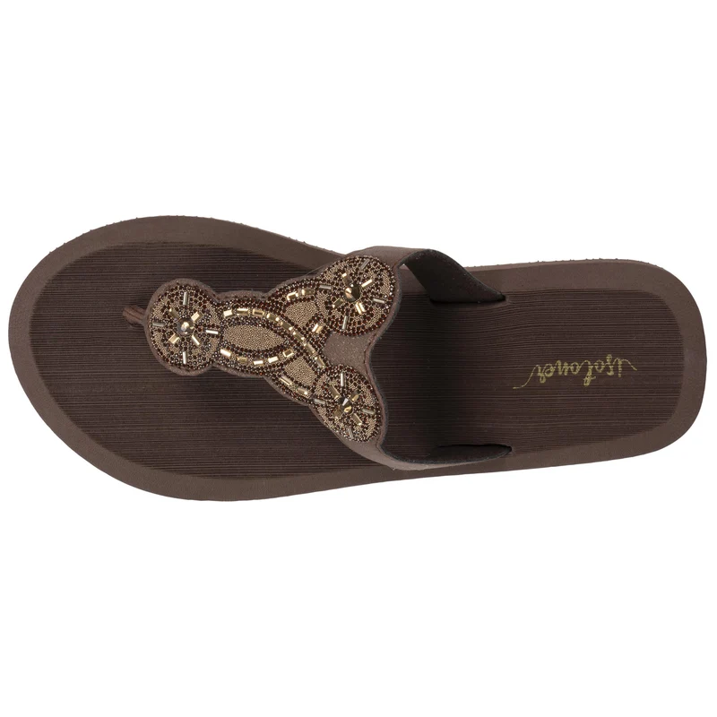 Tongs Femme YOGA sophistiquée Marron