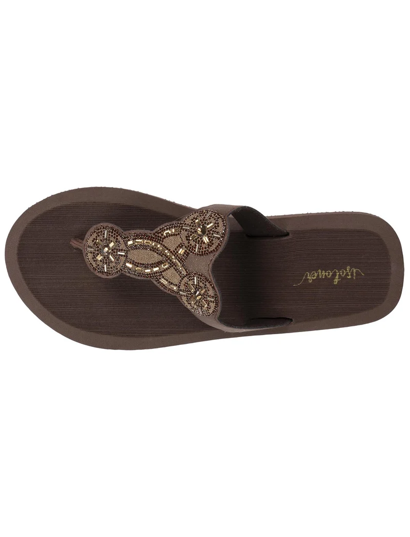 Tongs Femme YOGA sophistiquée Marron