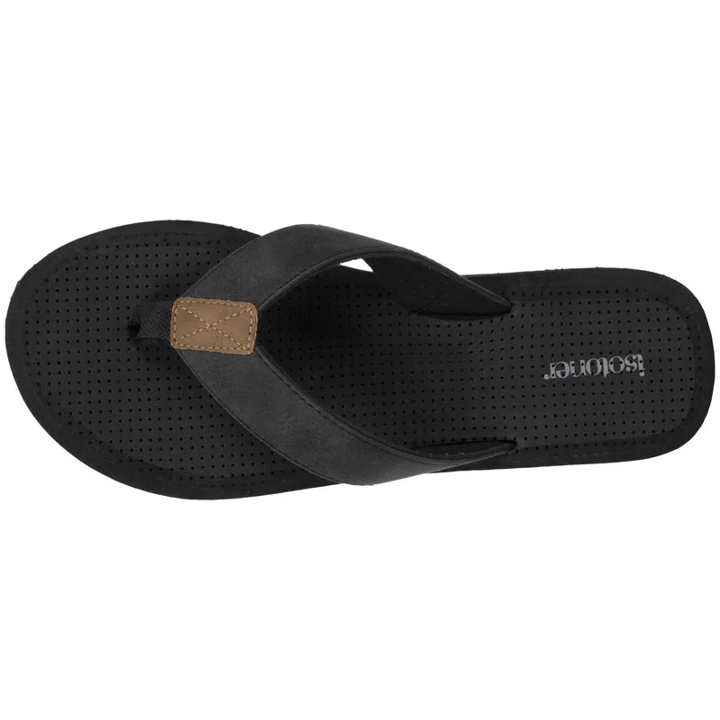 Tongs Homme tige large sport Noir