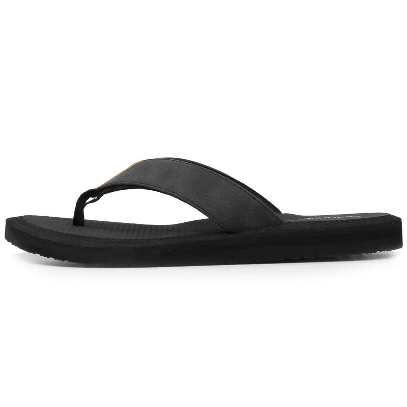 Tongs Homme tige large sport Noir