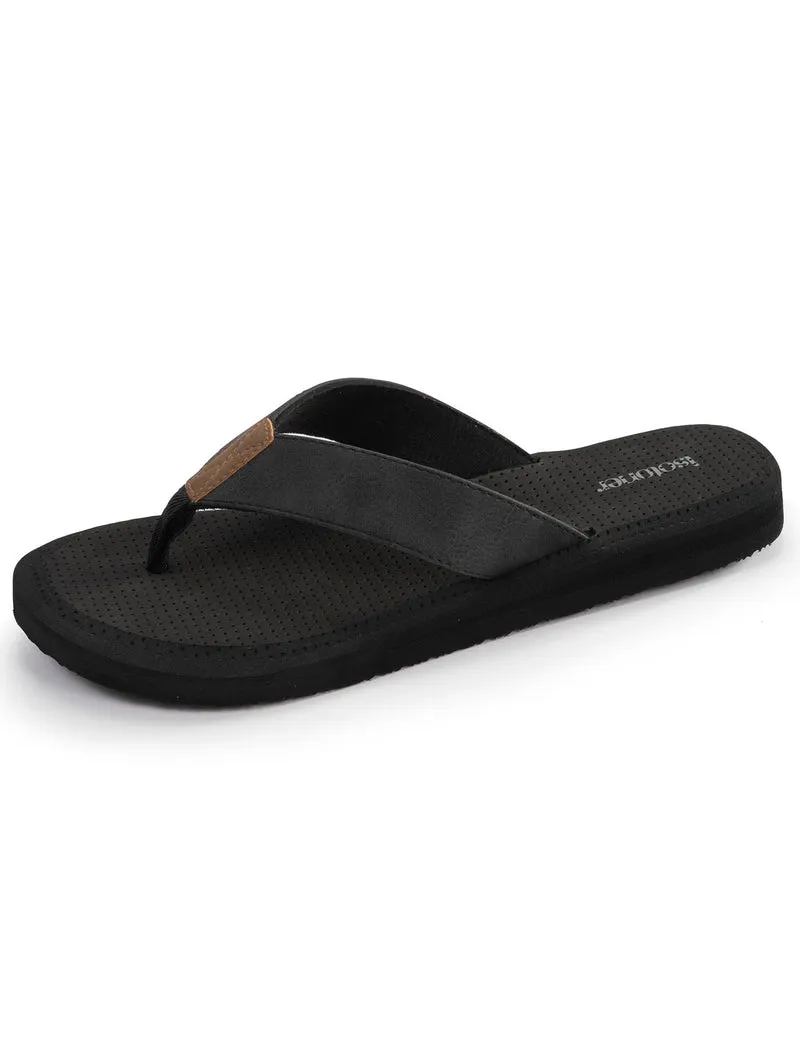 Tongs Homme tige large sport Noir
