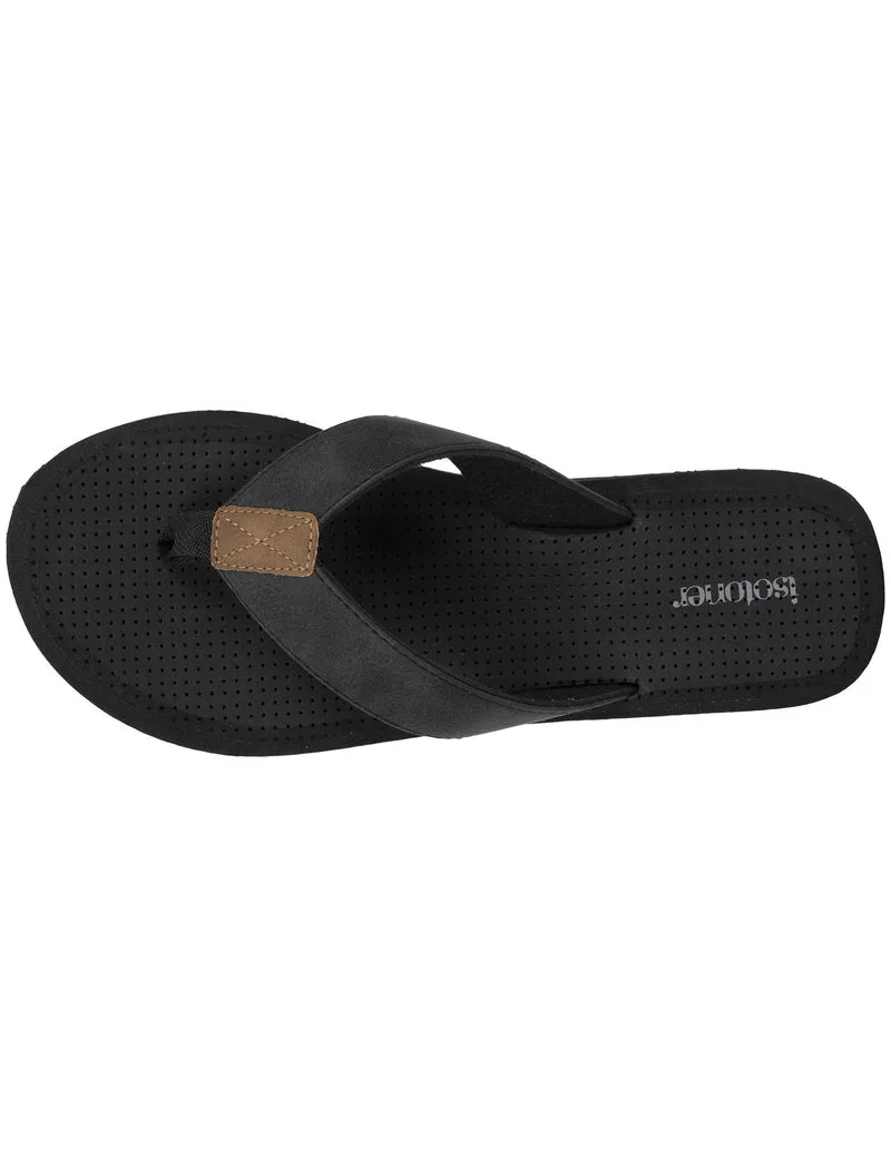 Tongs Homme tige large sport Noir