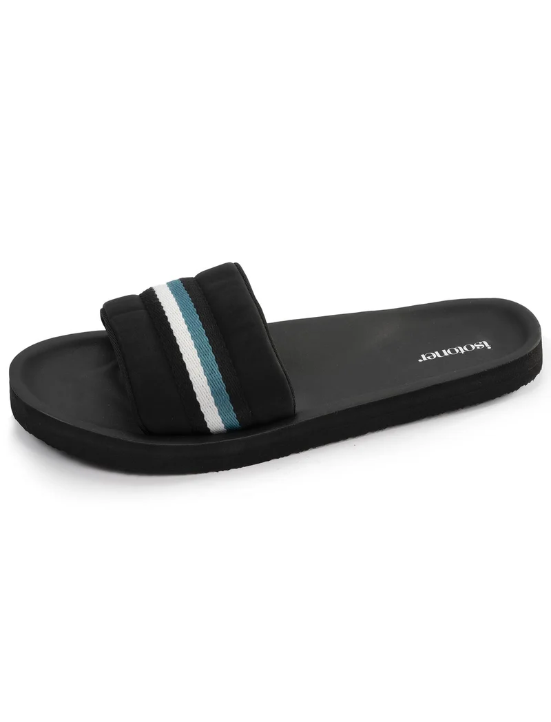 Mules claquettes Homme moulée Noir/Bleu