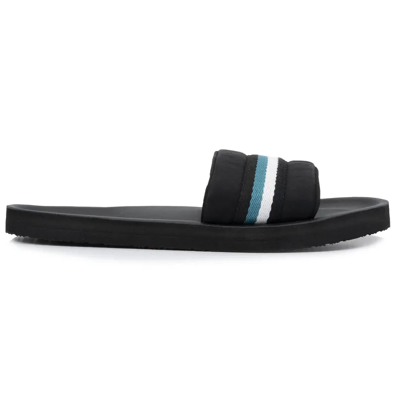 Mules claquettes Homme moulée Noir/Bleu