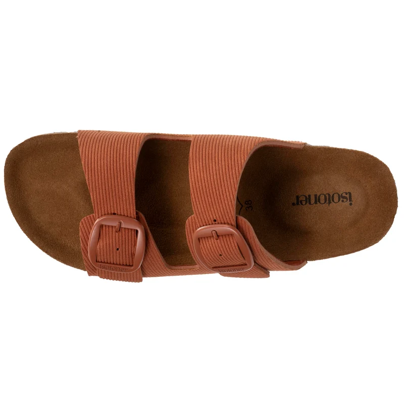 Mules sandales Femme Double Bride Rouille