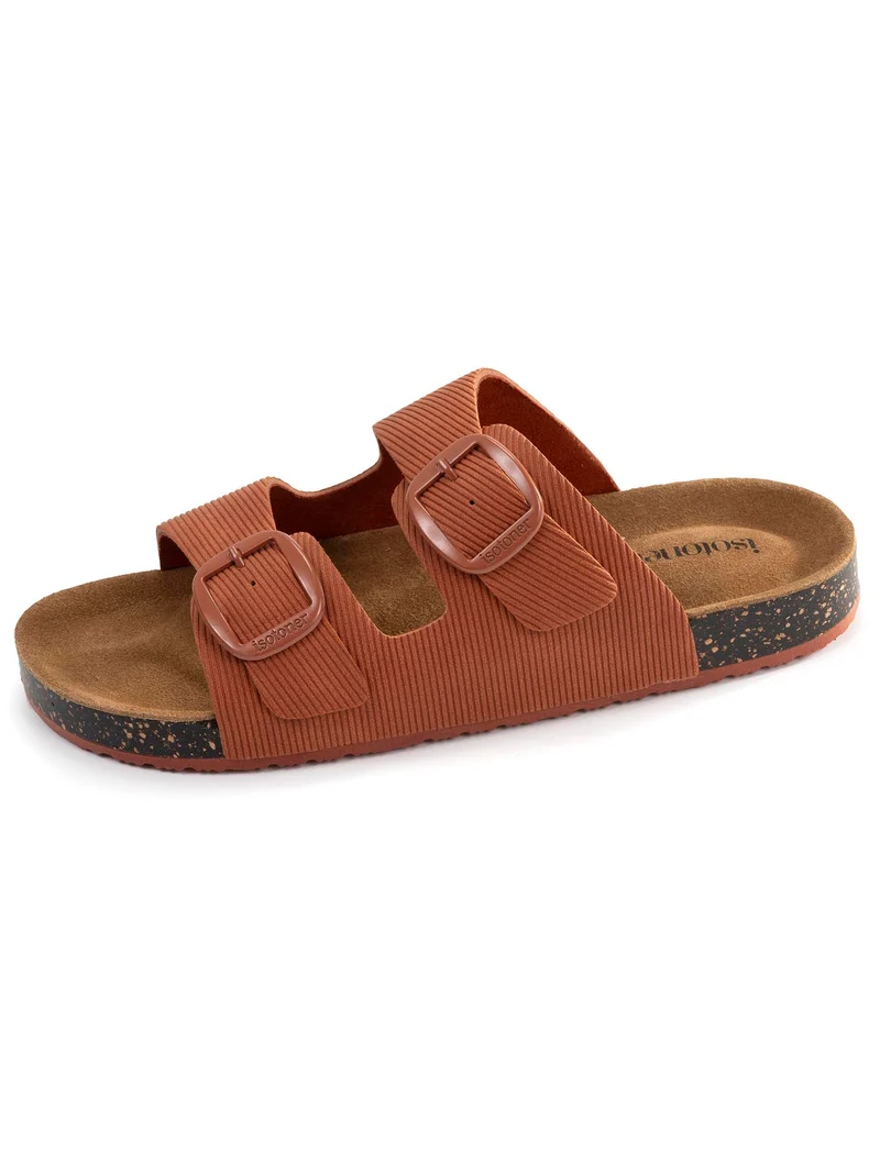 Mules sandales Femme Double Bride Rouille