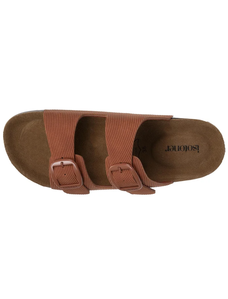Mules sandales Femme Double Bride Rouille