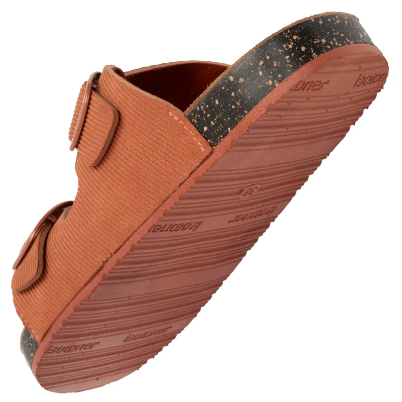 Mules sandales Femme Double Bride Rouille