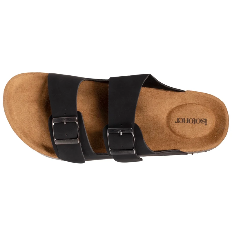 Mules sandales Homme double bride Noir