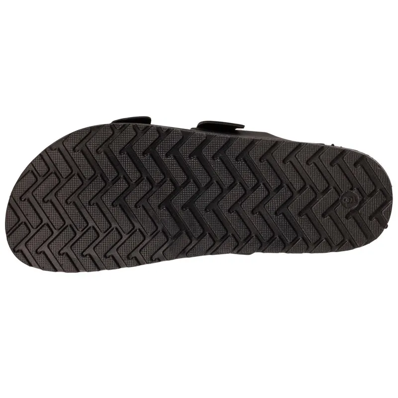Mules sandales Homme double bride Noir