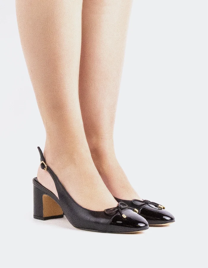 Floramae Black Leather