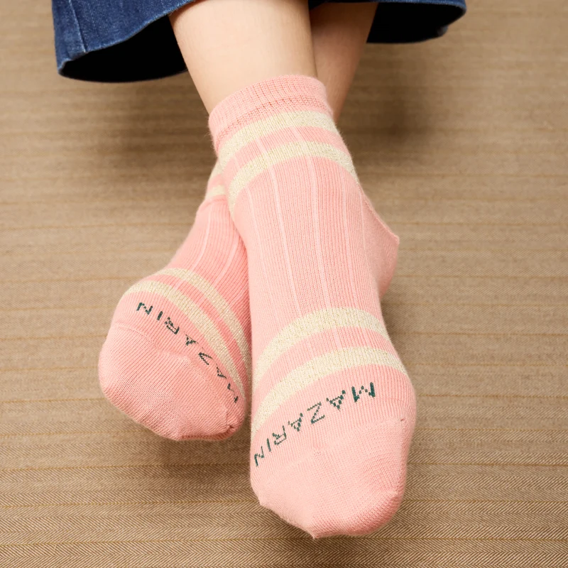 Socquettes | Rose & Gold - Coton
