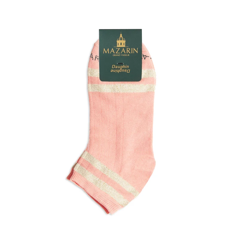 Socquettes | Rose & Gold - Coton