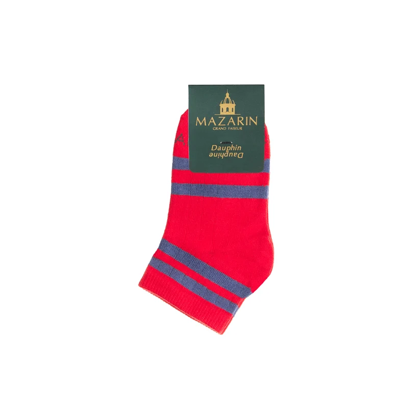 Socquettes | Rouge & Acier - Coton
