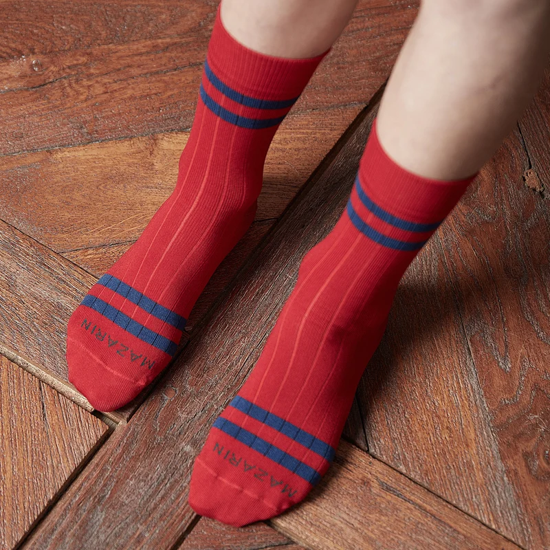 Chaussettes | Rouge & Bleu nuit - Coton