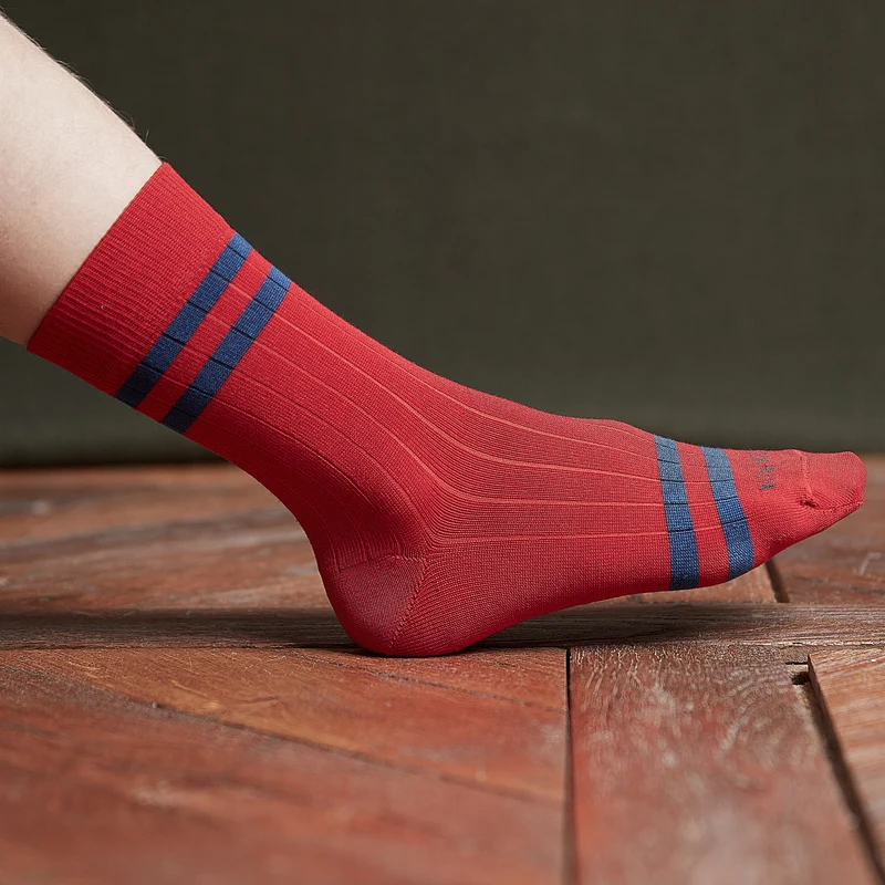 Chaussettes | Rouge & Bleu nuit - Coton