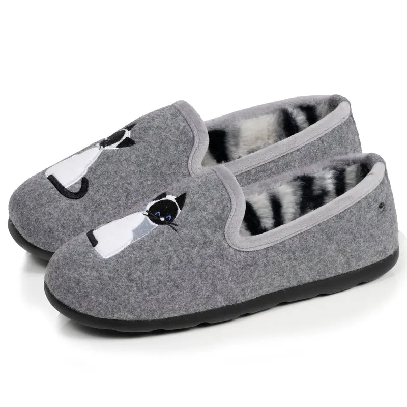 Chaussons slippers Femme Gris
