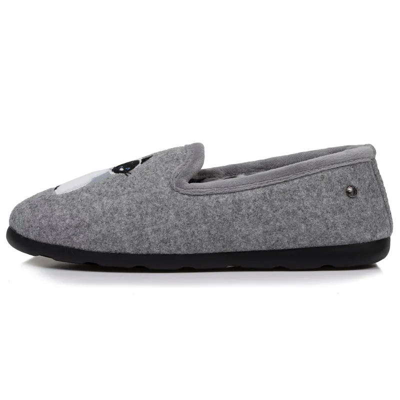 Chaussons slippers Femme Gris