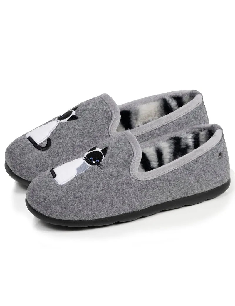 Chaussons slippers Femme Gris