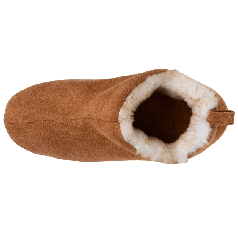 Chaussons bottillons bas Femme Camel