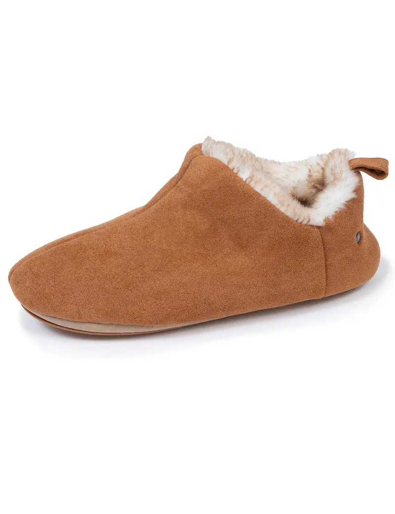 Chaussons bottillons bas Femme Camel