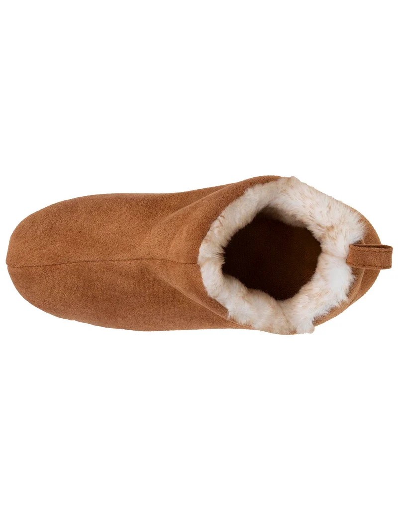 Chaussons bottillons bas Femme Camel