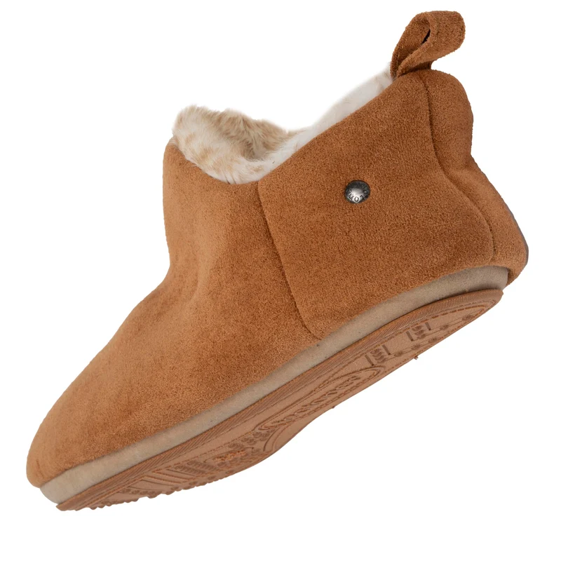 Chaussons bottillons bas Femme Camel