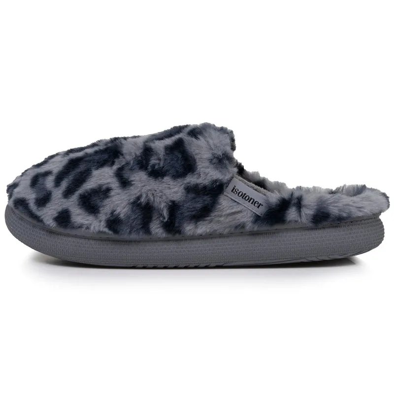Chaussons mules Femme BLOUP Léopard gris