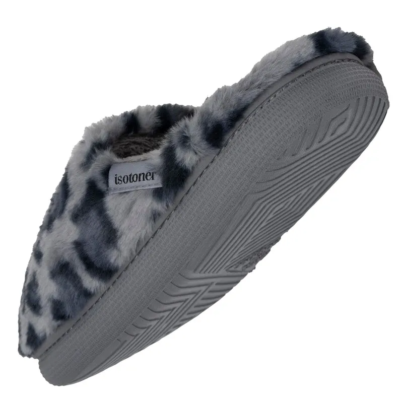 Chaussons mules Femme BLOUP Léopard gris