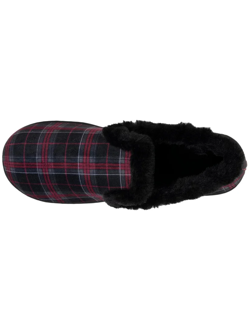 Chaussons charentaises Femme Tartan Bordeaux