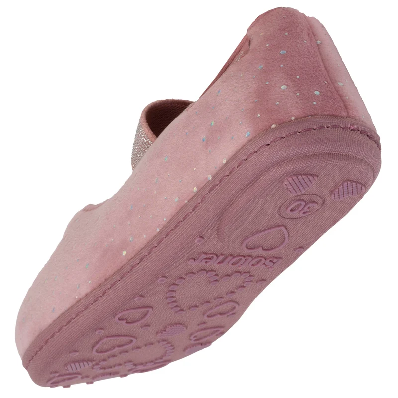 Chaussons ballerines Enfant velours Rose Chat