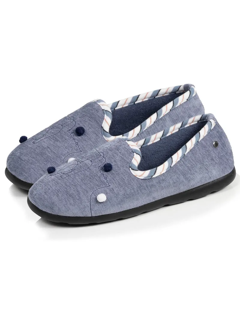 Chaussons slippers Femme Bleu denim