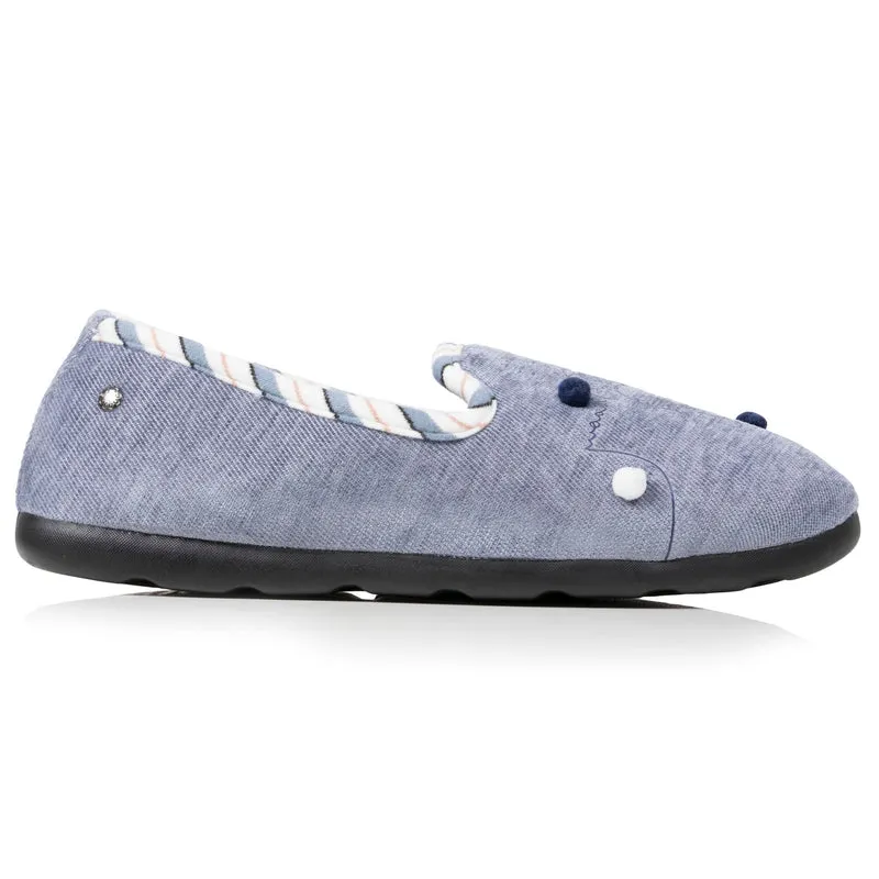 Chaussons slippers Femme Bleu denim