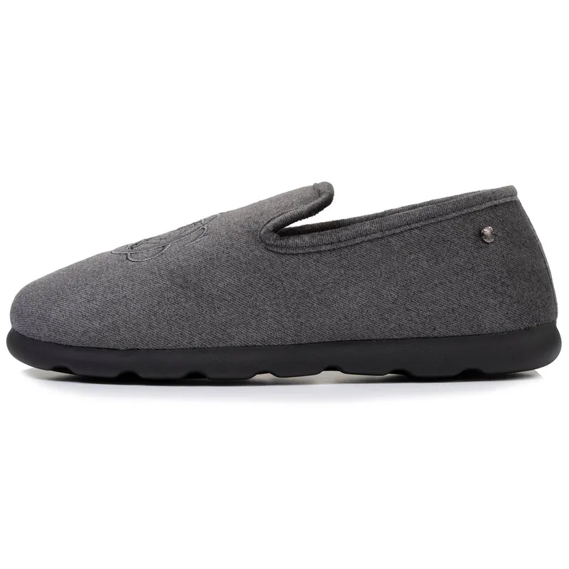 Chaussons charentaises Homme Blason Gris