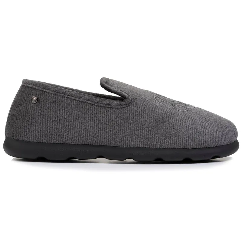 Chaussons charentaises Homme Blason Gris