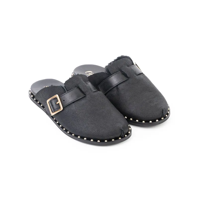 Cozy Black Leather