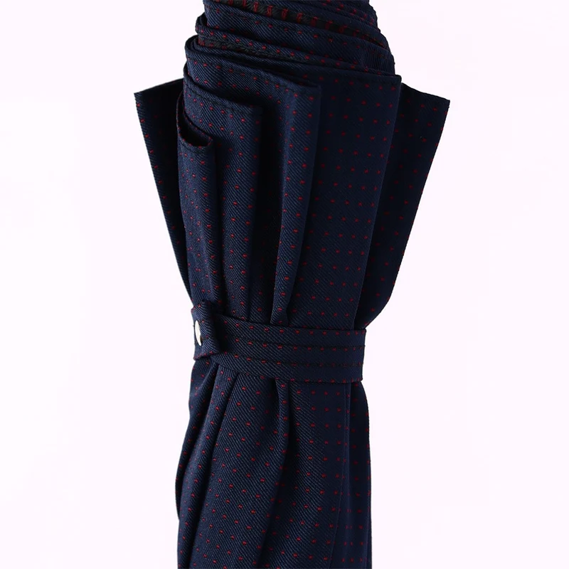 Bleu marine & Pois carmin - Pliant