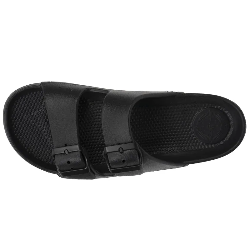 Mules claquettes Femme ajustable Noir