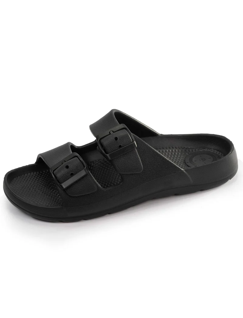 Mules claquettes Femme ajustable Noir